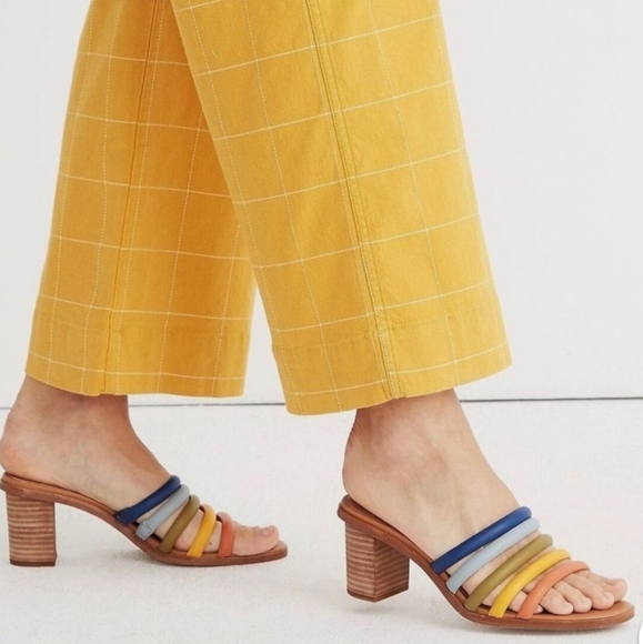 Madewell Addie Block Heel Sandals in Caramel Brown, Size 5 - Picture 1 of 10
